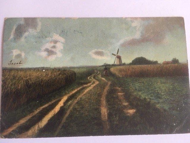Oude ansichtkaart van molen De Windhond in Soest, Verzamelen, Ophalen of Verzenden, Voor 1920, Ongelopen, Utrecht