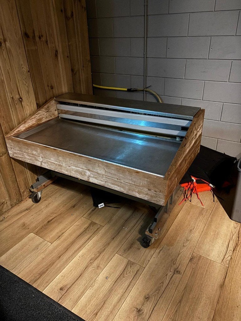 Professioneel koelbuffet – Steigerhout –Verrijdbaar – Horeca, Gebruikt, Nvt, Nvt, Nvt