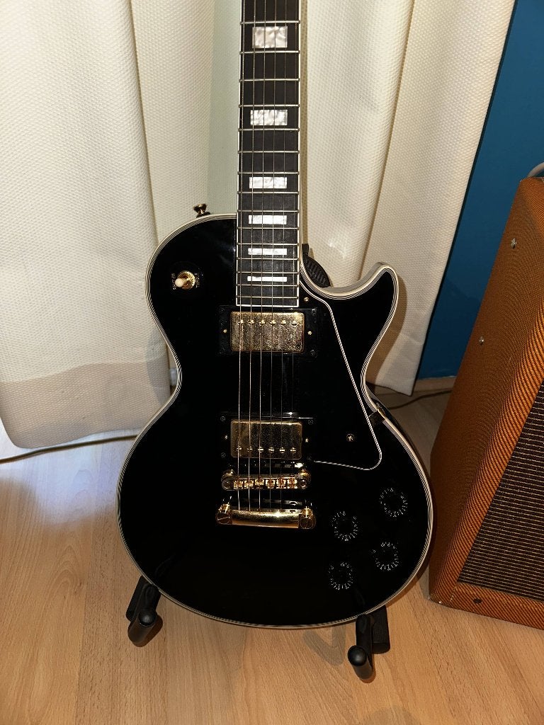 Epiphone Les Paul Custom (Ebony), Ophalen, Zo goed als nieuw, Solid body, Epiphone