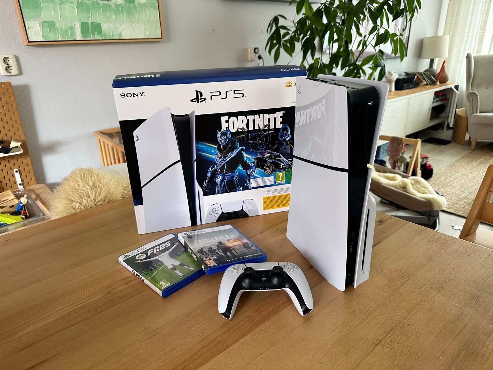 PlayStation 5 (PS5) Slim Disc 1TB, BF6 + FC25, NIEUWSTAAT, Online, Shooter, 1 speler, Ophalen of Verzenden