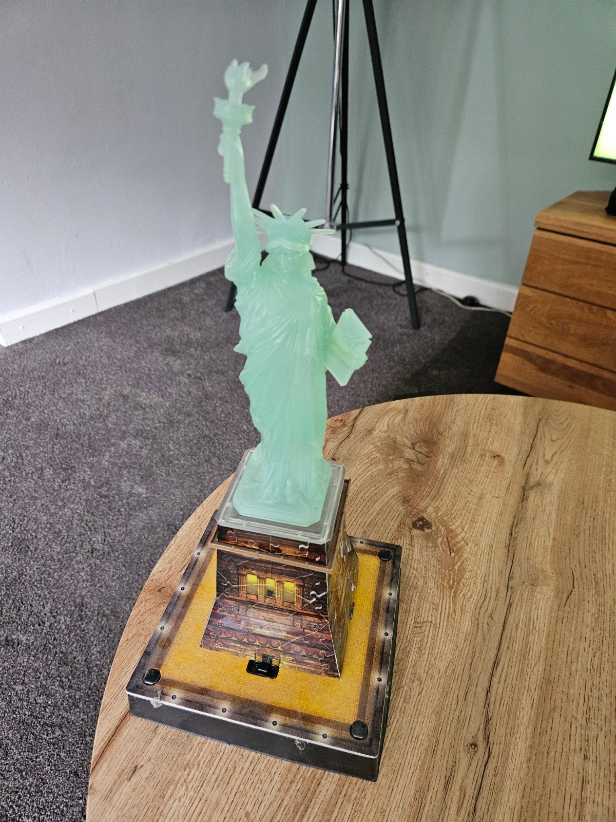 Ravensburger 3D puzzel Vrijheidsbeeld Night Edition, Ophalen of Verzenden, Meer dan 50 stukjes, Zo goed als nieuw, 6 jaar of ouder