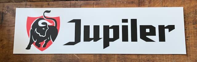 JUPILER  reclamebordje   36x10 kunststof, Verzamelen, Ophalen of Verzenden, Zo goed als nieuw, Reclamebord
