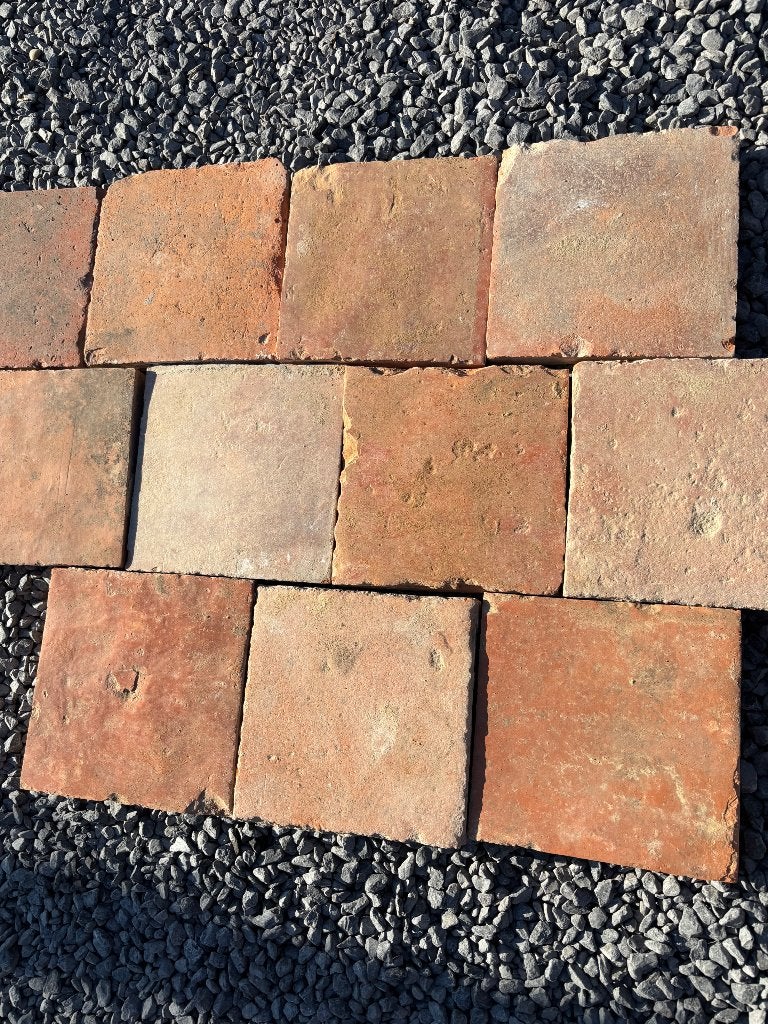 Lot antieke terracotta tegels Voor info BELLEN 0474220705, Ophalen