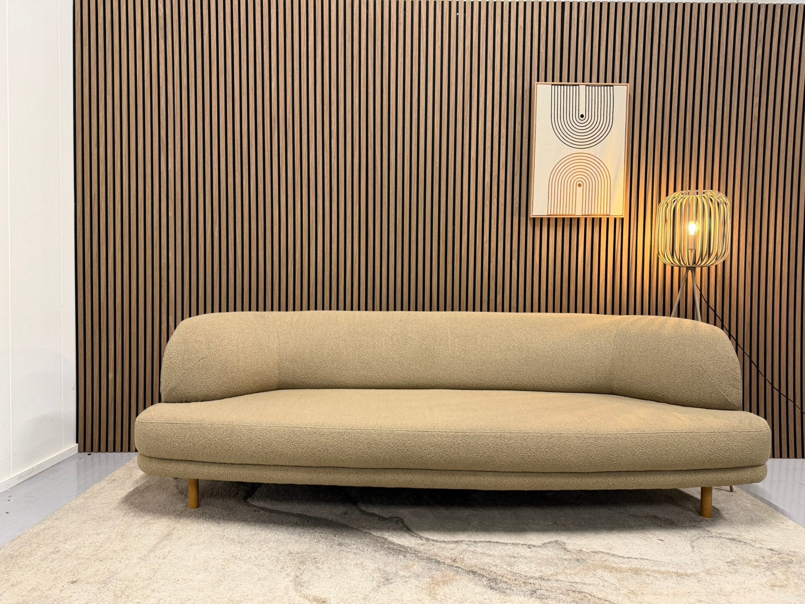 Bolia - Grace - 3 Zits Bank - Beige - Boucle - Nette Staat, Tweepersoons, 75 tot 100 cm, Ophalen of Verzenden, Zo goed als nieuw
