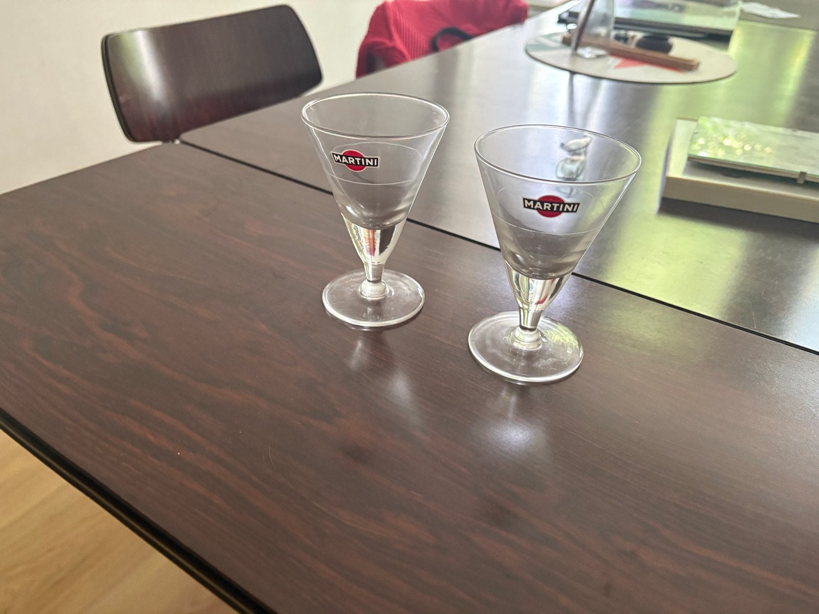 Set van 2 Martini glazen, Ophalen of Verzenden, Overige merken, Glas, Overige typen