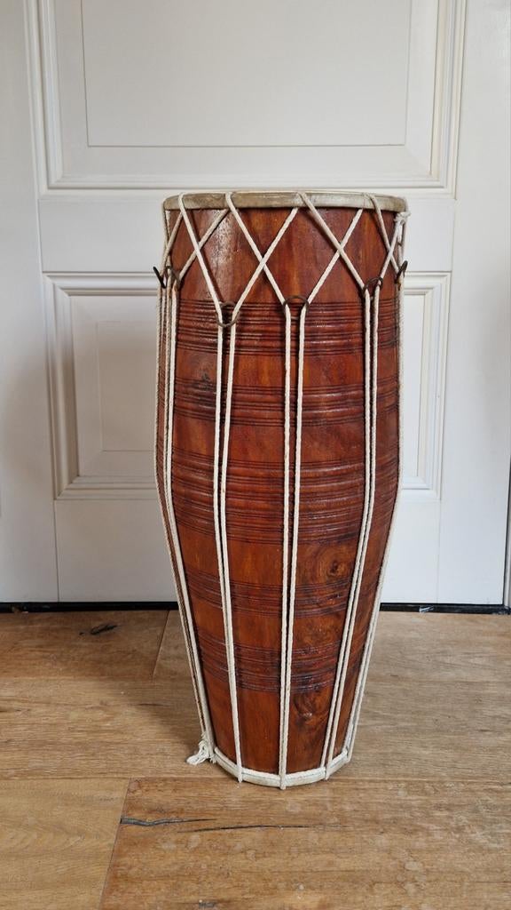 Vintage Houten Trommel - Handgemaakt Percussie Instrument, Ophalen of Verzenden, Gebruikt, Trommel