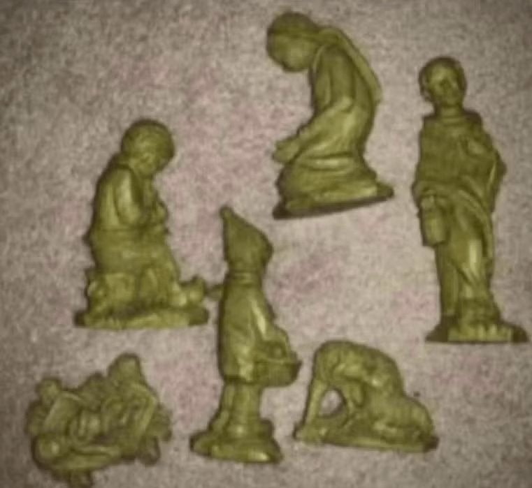 Beige, bruine figuren kerststal, kerstfiguren, Ophalen of Verzenden, Zo goed als nieuw