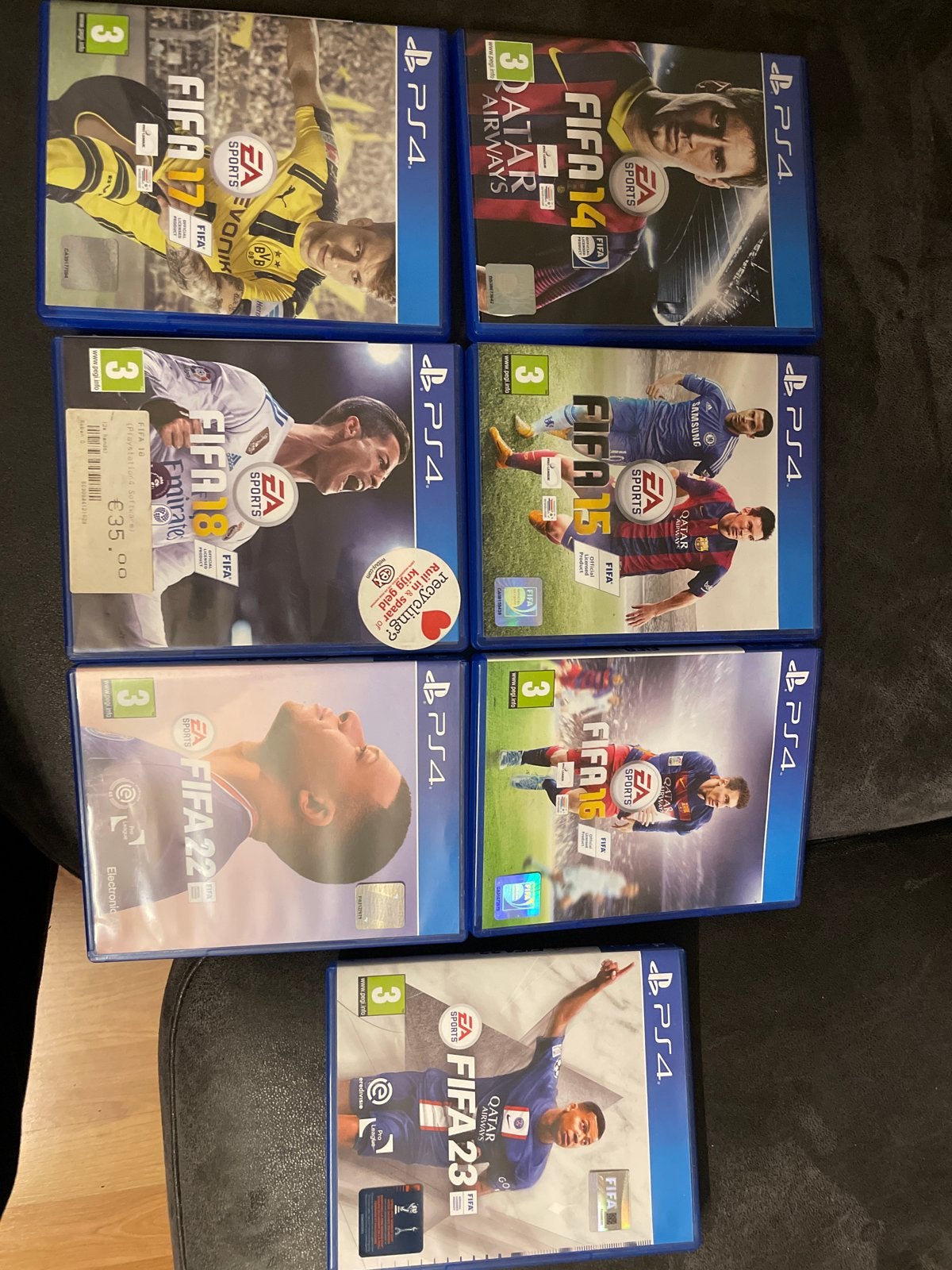 FIFA PS4 Games Collectie (FIFA 14 t/m FIFA 23), Spelcomputers en Games, Gebruikt, Eén computer, Ophalen of Verzenden, Sport