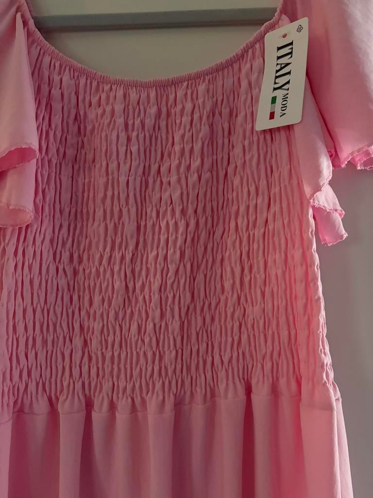Nieuw gesmokte taille mt 42-44 rose jurkje, Ophalen of Verzenden, Nieuw, Maat 42/44 (L), Roze