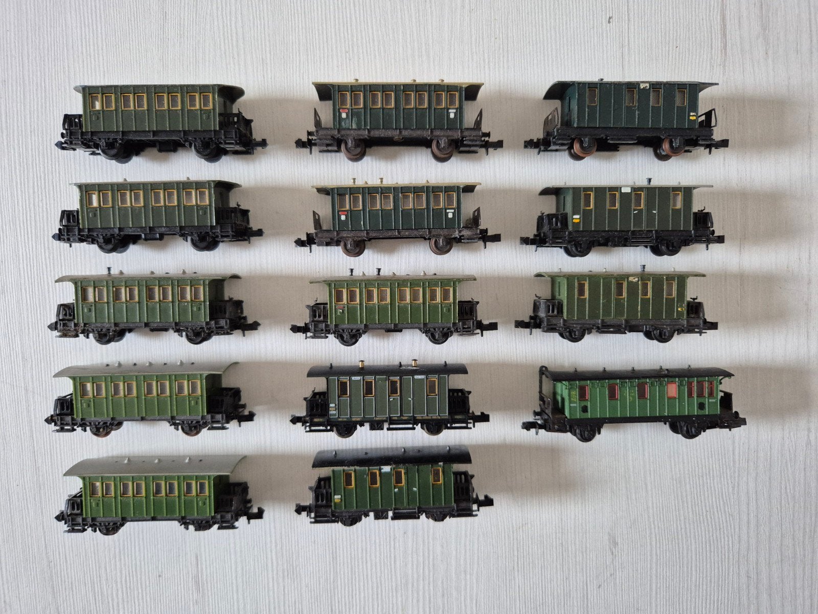 14 N-spoor klassieke rijtuigen, Gebruikt, Gelijkstroom, Trix, Wagon