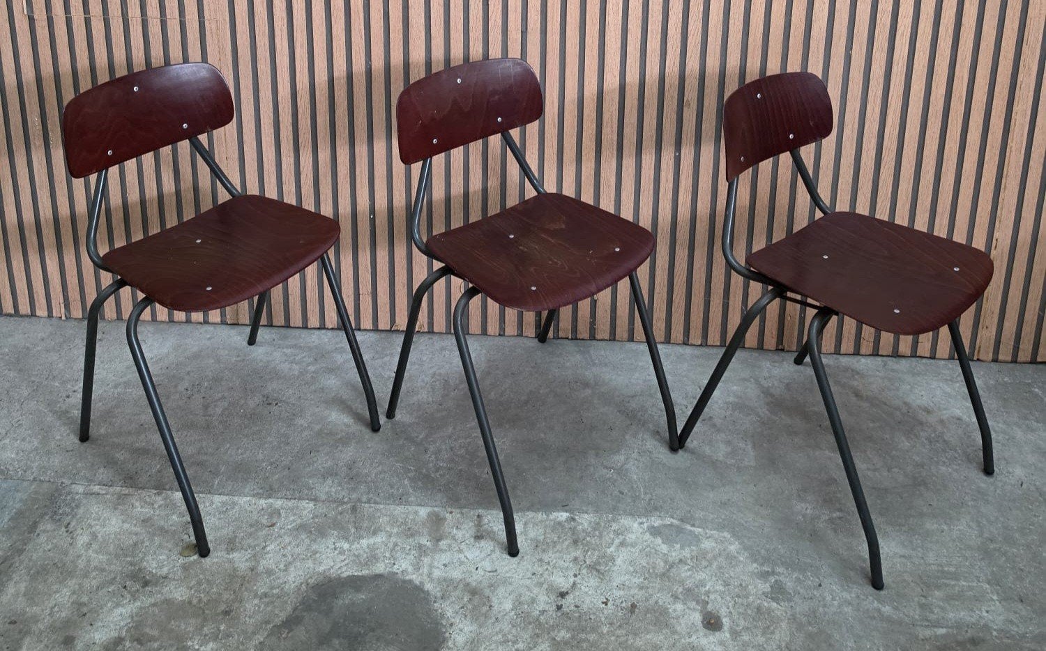 22 x Car Katwijk vintage schoolstoelen Pagholz stoelen retro, Ophalen of Verzenden, Zo goed als nieuw, Vijf, Zes of meer stoelen