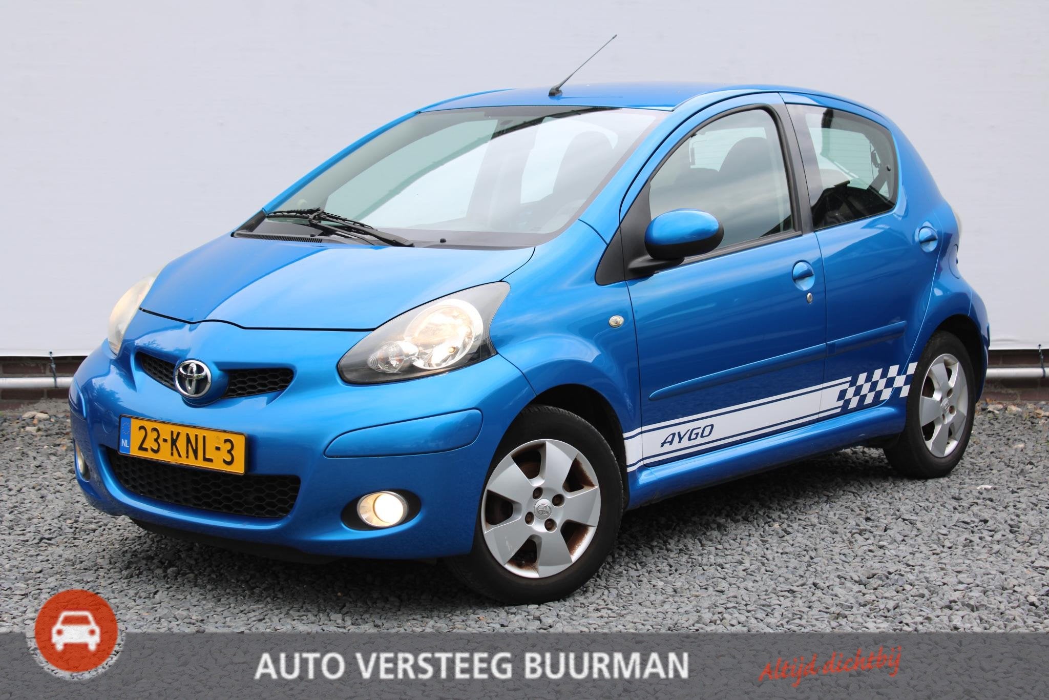 Toyota Aygo 1.0-12V Dynamic Blue 2e Eig. met Airco, Voorwielaandrijving, Stof, Gebruikt, 68 pk