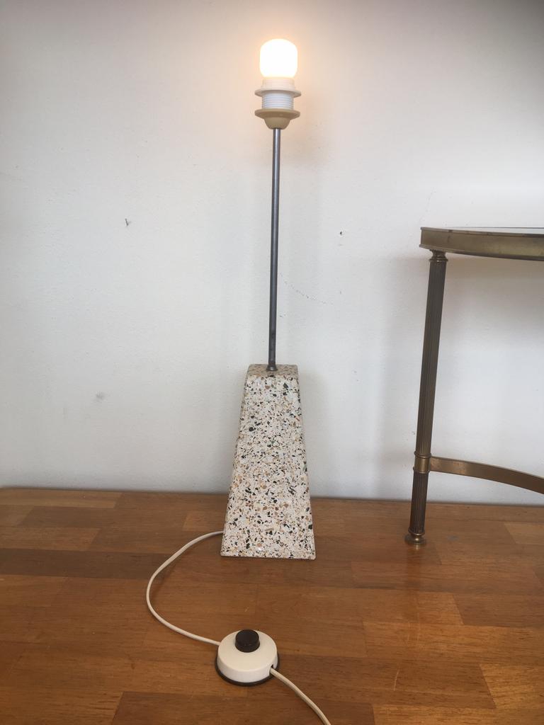 Vintage Terrazzo lampen voet. 60 cm hoog. Italie, Ophalen of Verzenden, Zo goed als nieuw, Minder dan 100 cm
