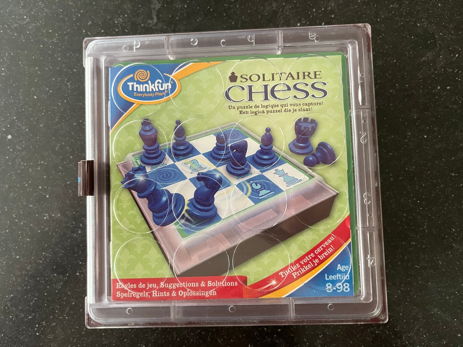 Solitaire Chess educatief Schaakspel 1 speler div. niveaus, Een of twee spelers, Ophalen, Zo goed als nieuw