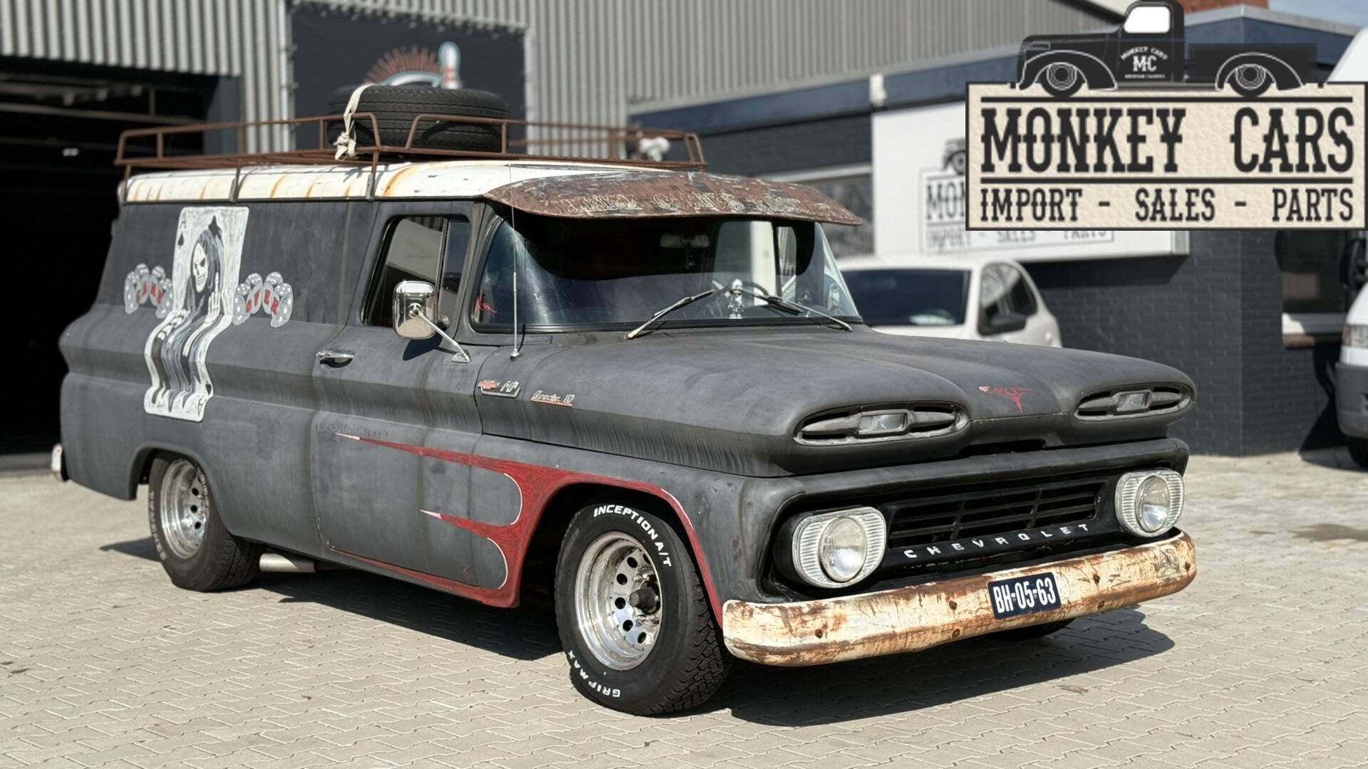 Chevrolet USA C10 V8 Apache panelvan 1962 NL Kenteken, Gebruikt, 1907 kg, Zwart, Leder