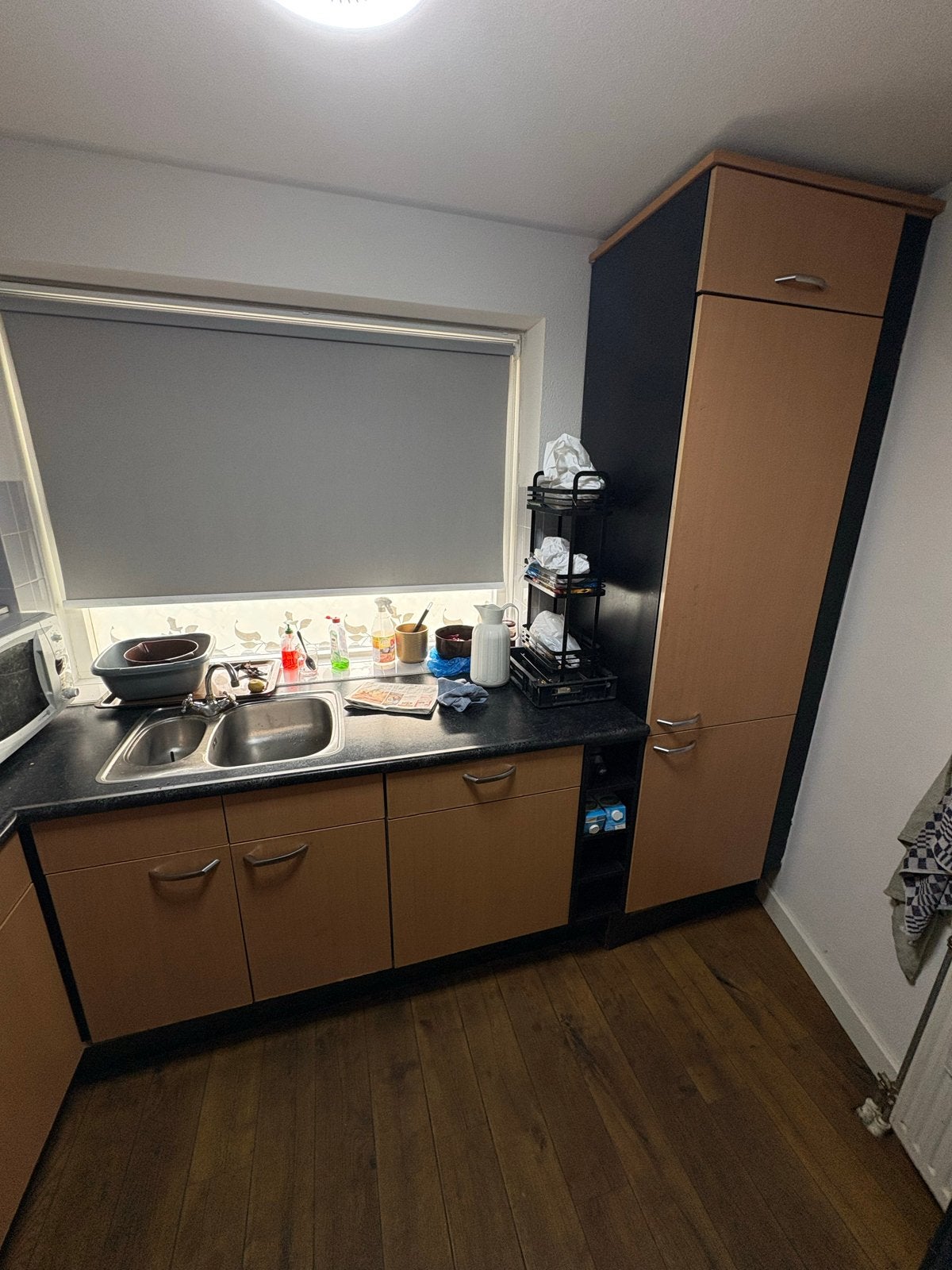 Gratis keuken met apparatuur - zelf demonteren, Huis en Inrichting, Keuken | Complete keukens, Ophalen, Gebruikt, Bruin, Hoekkeuken