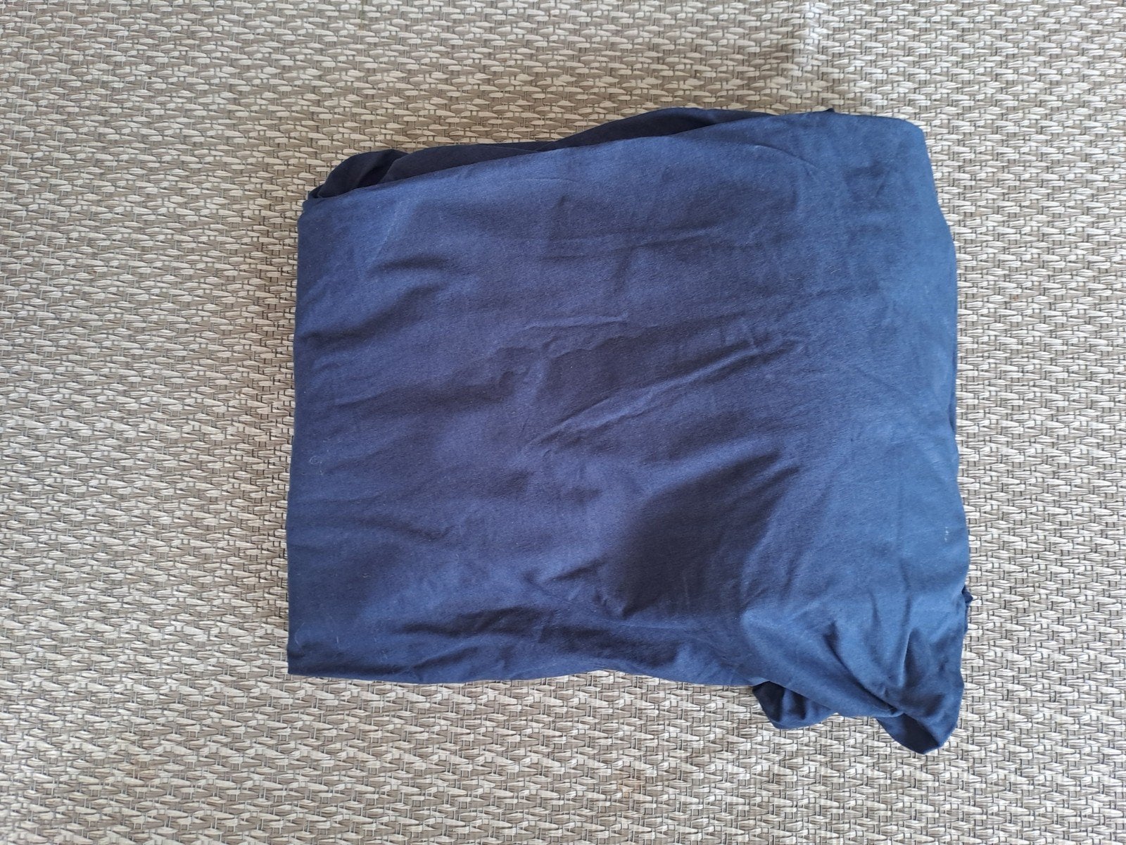Donker nautisch blauw stevig hoeslaken 2 pers., Ophalen of Verzenden, Eenpersoons, Blauw
