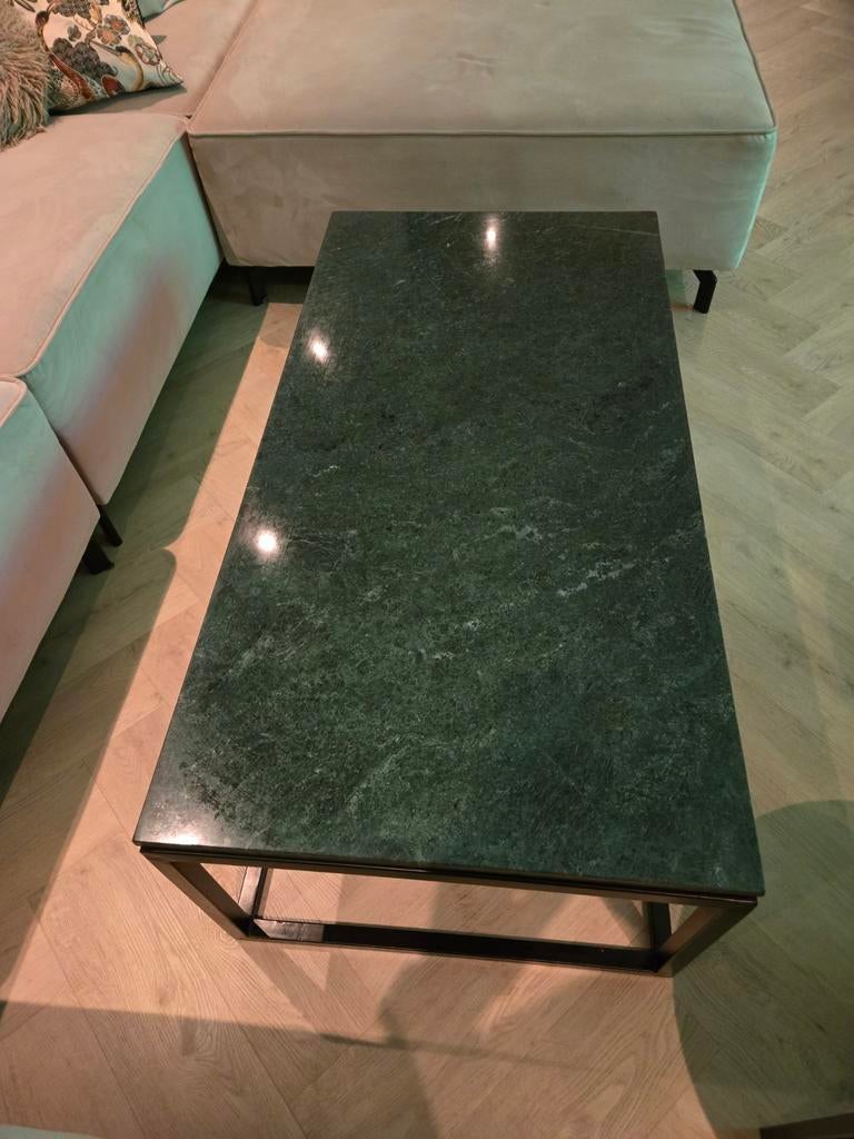 Salontafel natuursteen marmer, Huis en Inrichting, Tafels | Salontafels, 100 tot 150 cm, Zo goed als nieuw, Minder dan 50 cm, Rechthoekig