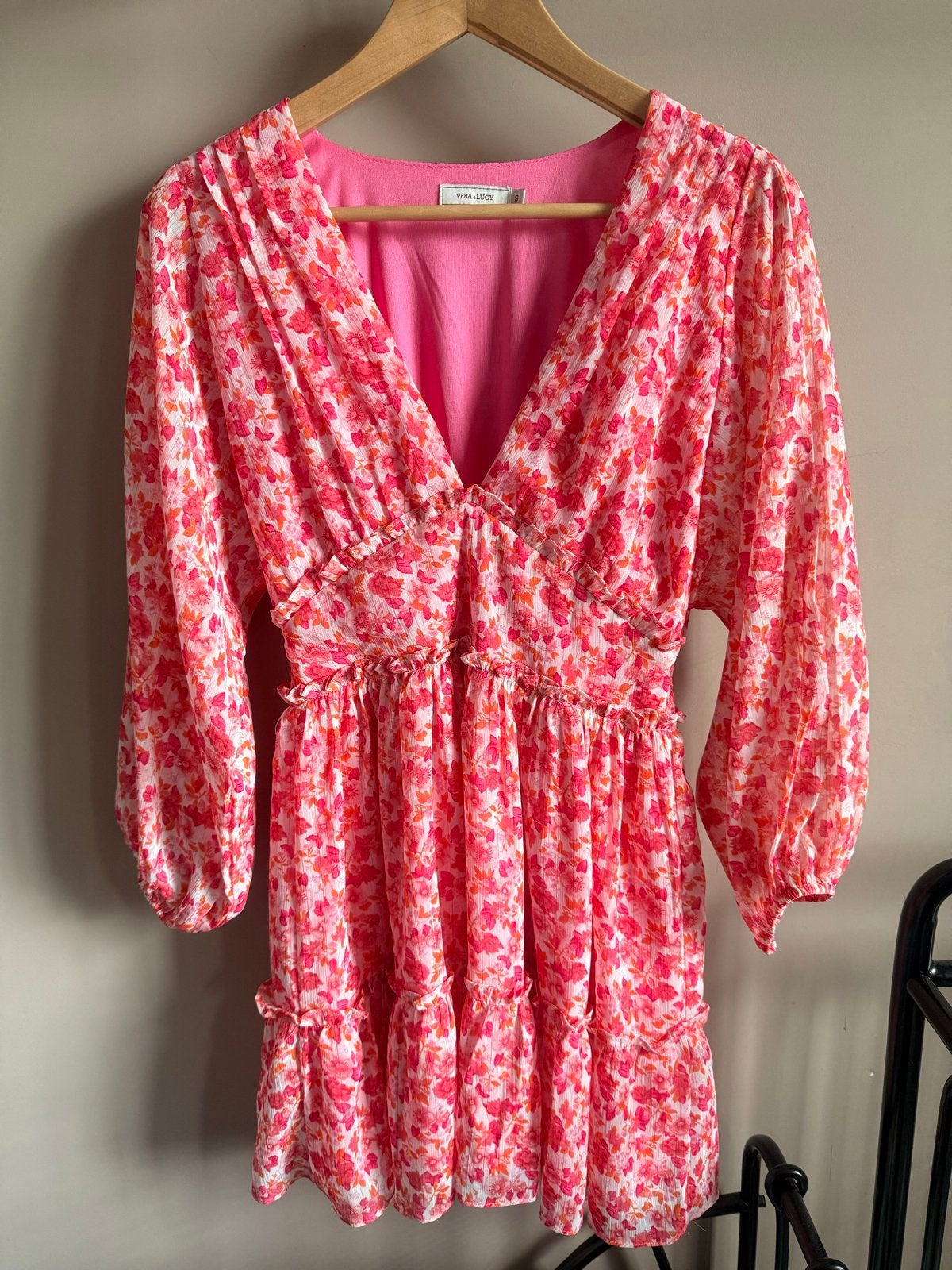 Vera & Lucy jurk maat S, in nette staat!, Kleding | Dames, Ophalen of Verzenden, Zo goed als nieuw, Roze, Maat 36 (S)