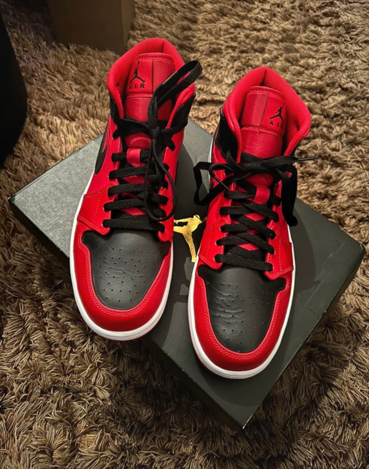 Air Jordan 1 one mid maat 46, Zwart, Nieuw, Ophalen of Verzenden, Sneakers of Gympen