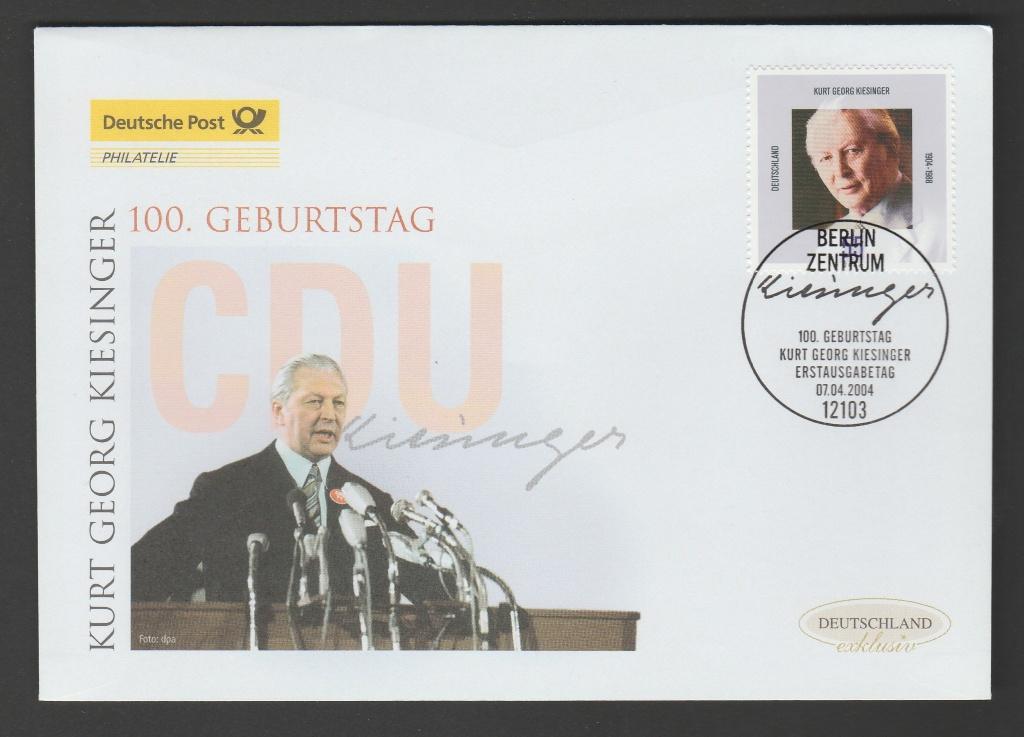 Duitsland - FDC Michelnr 2396 - Kiesinger, Bundespresident, Verzenden, 1990 tot heden, Postfris