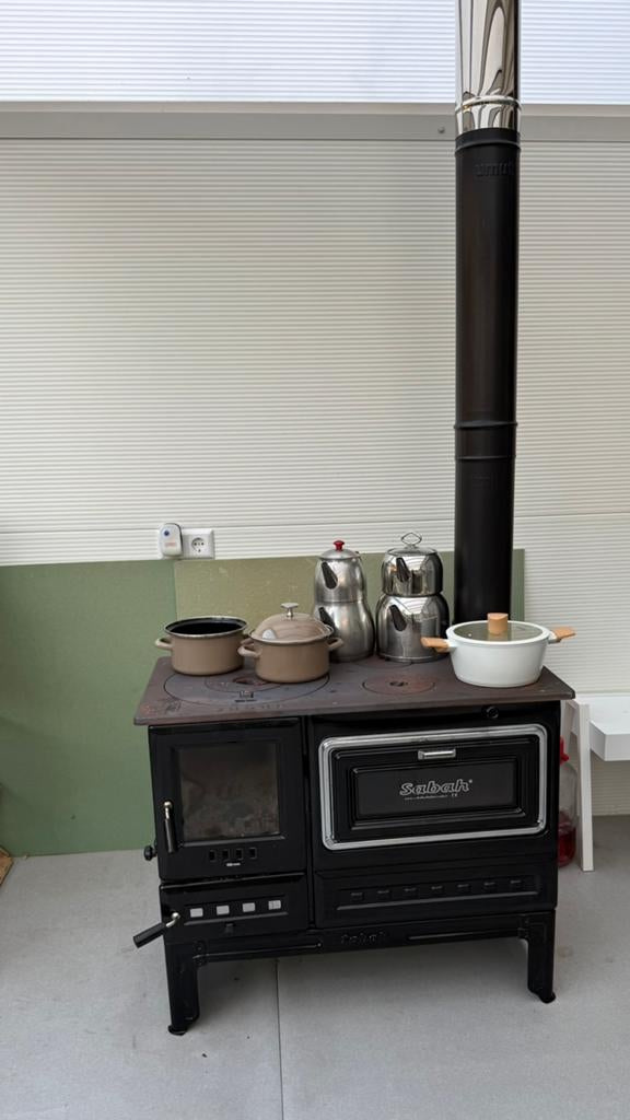 Sabah Houtkachel met Oven - Gebruikt, Ophalen of Verzenden, Gebruikt, Hete lucht, Vrijstaand