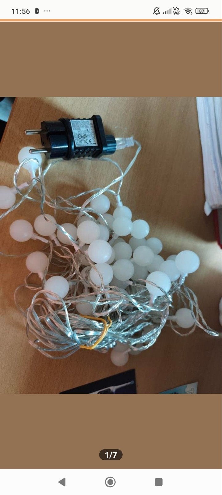 Lichtsnoer lamp voor feest, Ophalen