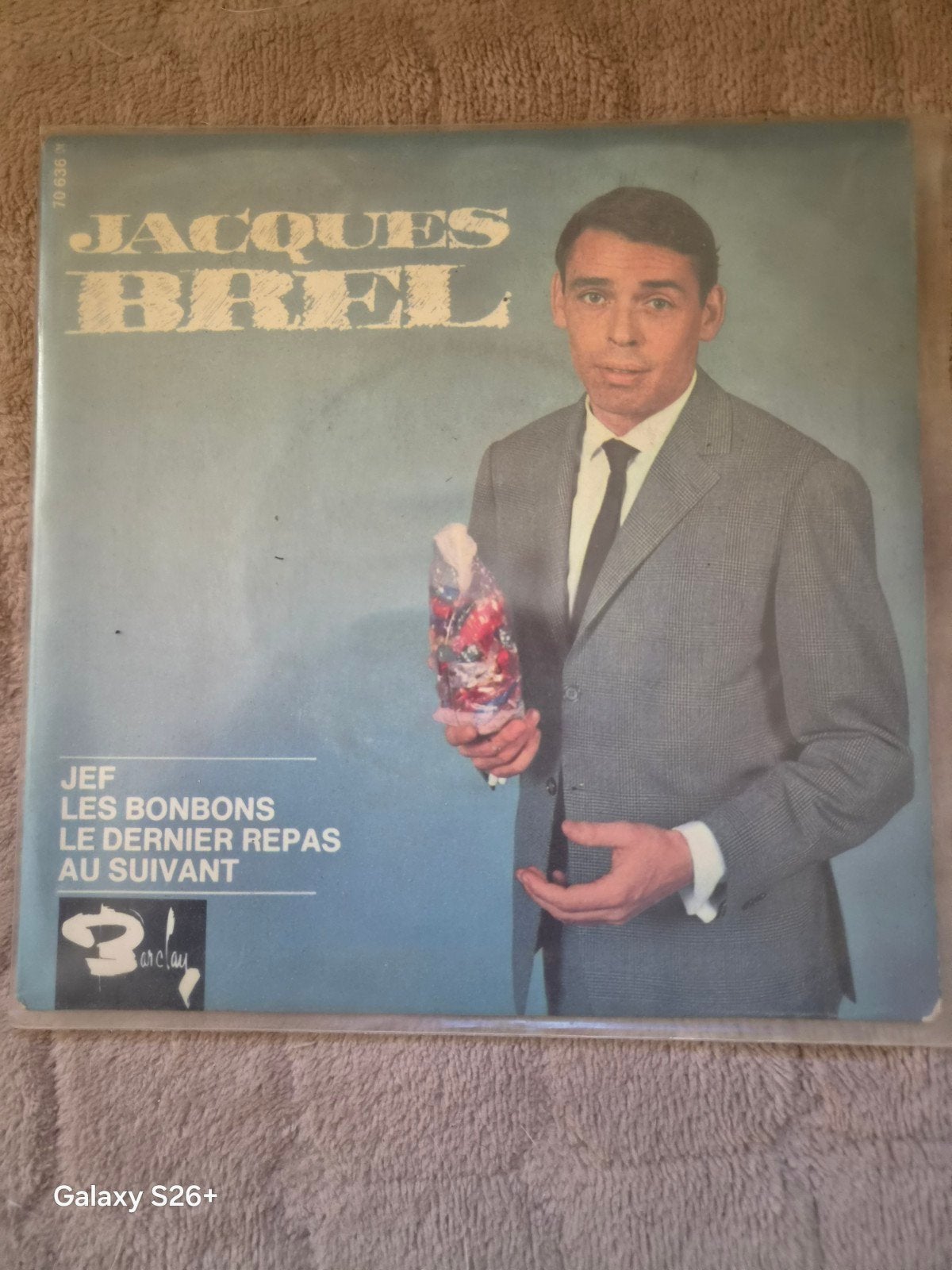 Jacques Brel - Jef / Les Bonbons - EP Vinyl, Gebruikt, Overige genres, 7 inch, Ophalen of Verzenden