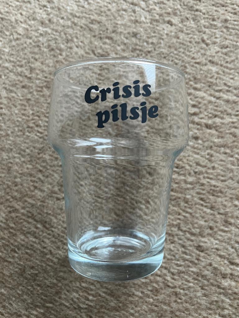 Klein crisis bierglas pilsje, Ophalen, Nieuw, Glas of Glazen, Overige merken