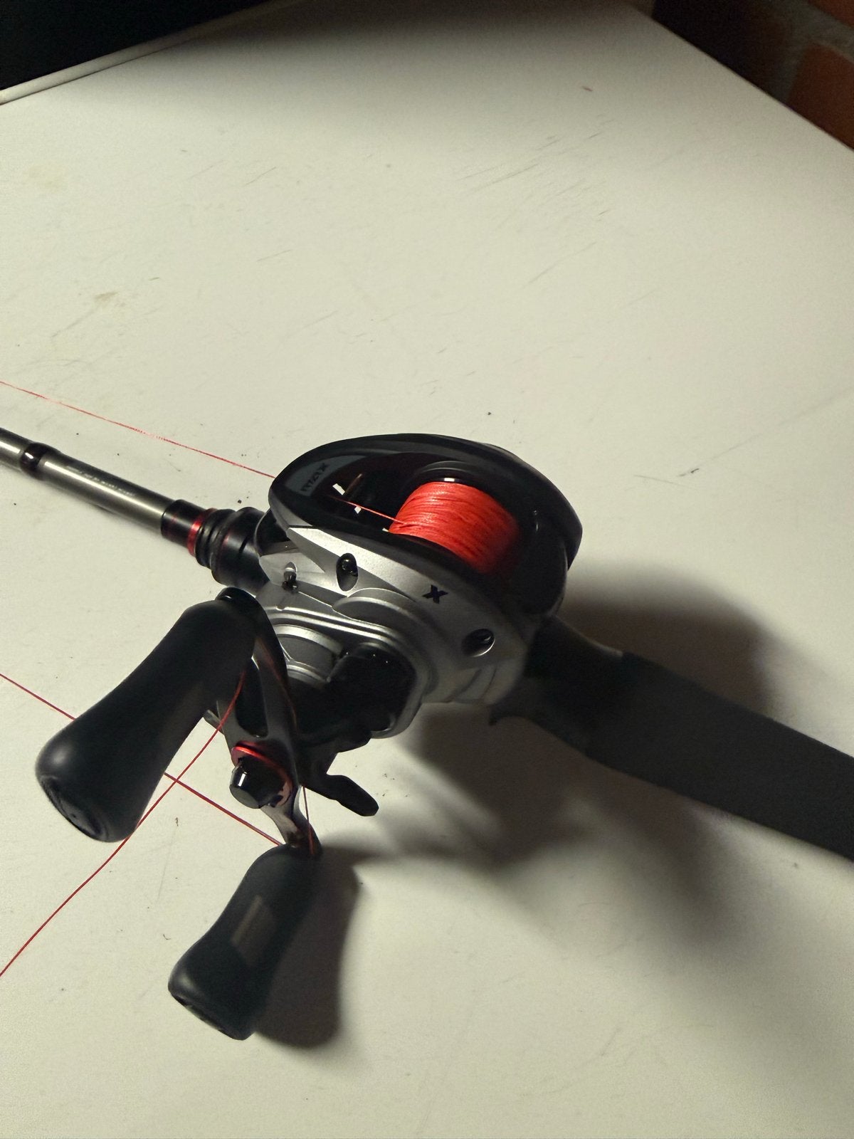 Abu Garcia Max X Combo Hengel +Reel, Ophalen of Verzenden, Zo goed als nieuw, Complete hengel