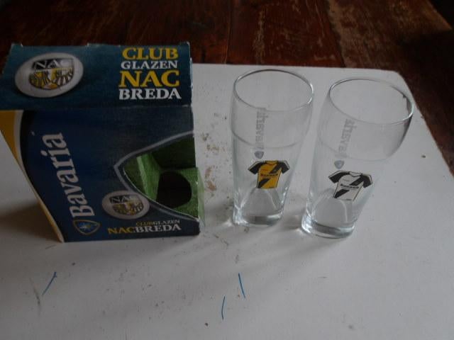 Bavaria bier glazenset (nr.1) Club NAC Breda, Verzamelen, Biermerken, Ophalen of Verzenden, Nieuw, Glas of Glazen, Bavaria