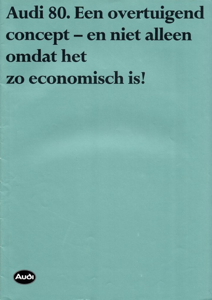 Folder Audi 80 (1982), Verzenden, Gelezen, Audi