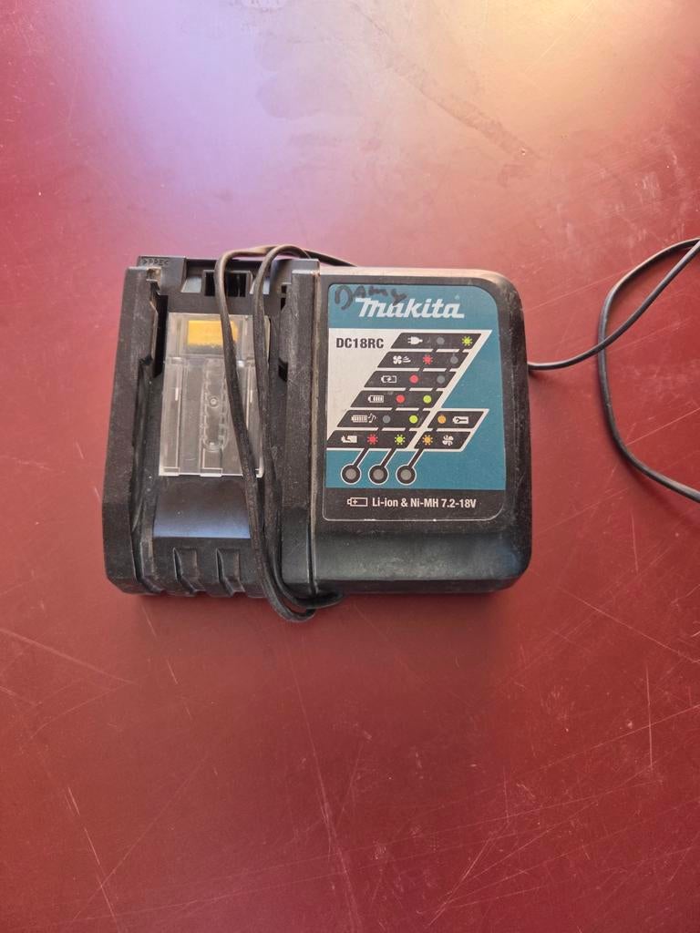 Makita DC18RC Oplader voor Li-ion & Ni-MH 7.2-18V Accu's, Ophalen of Verzenden, Gebruikt, Overige typen