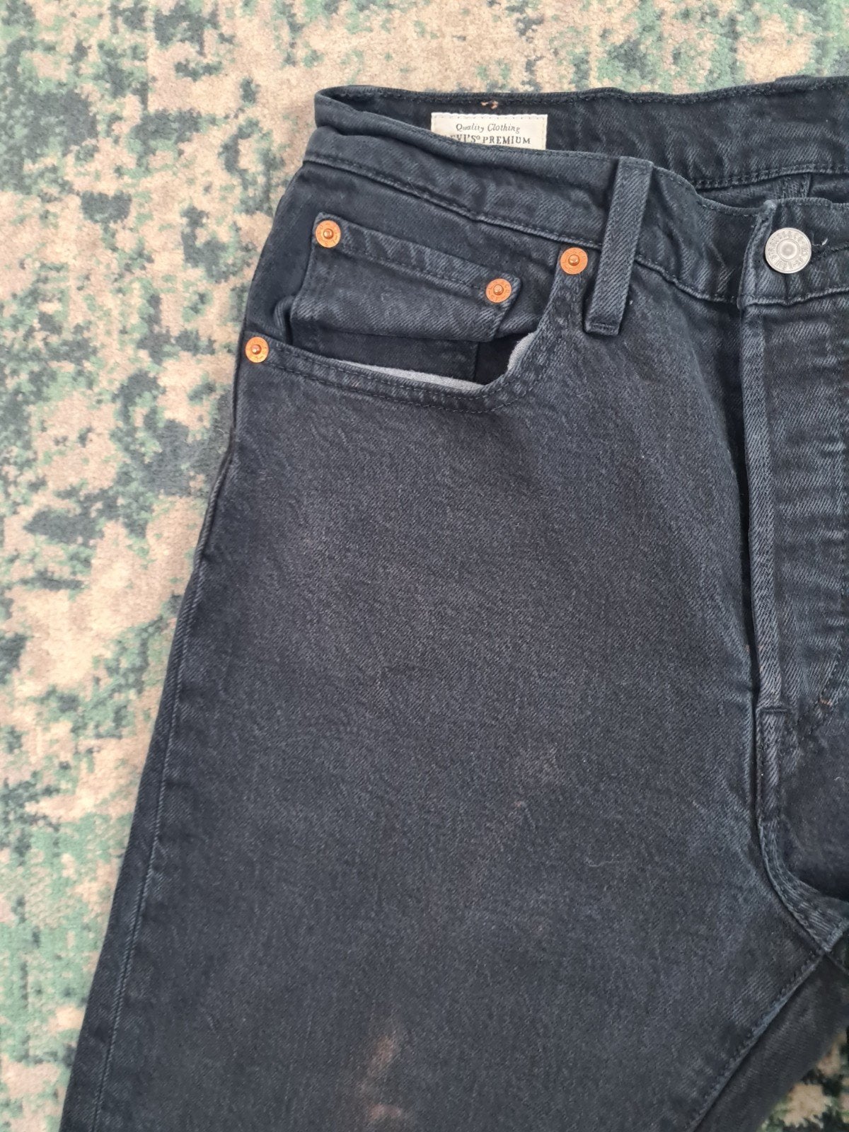 501 Levi's straight fit W28 L26 Dames Tulsi2826 Zwart, Zwart, Ophalen of Verzenden, W28 - W29 (confectie 36), Gedragen