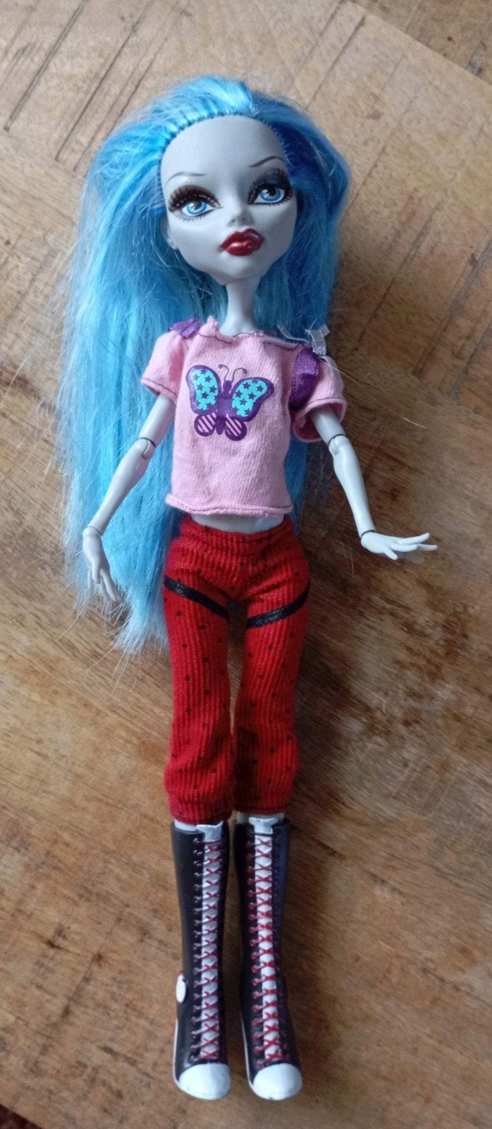 Ghoulia Yelps Monster High pop met blauw haar, Verzamelen, Ophalen of Verzenden, Gebruikt, Pop
