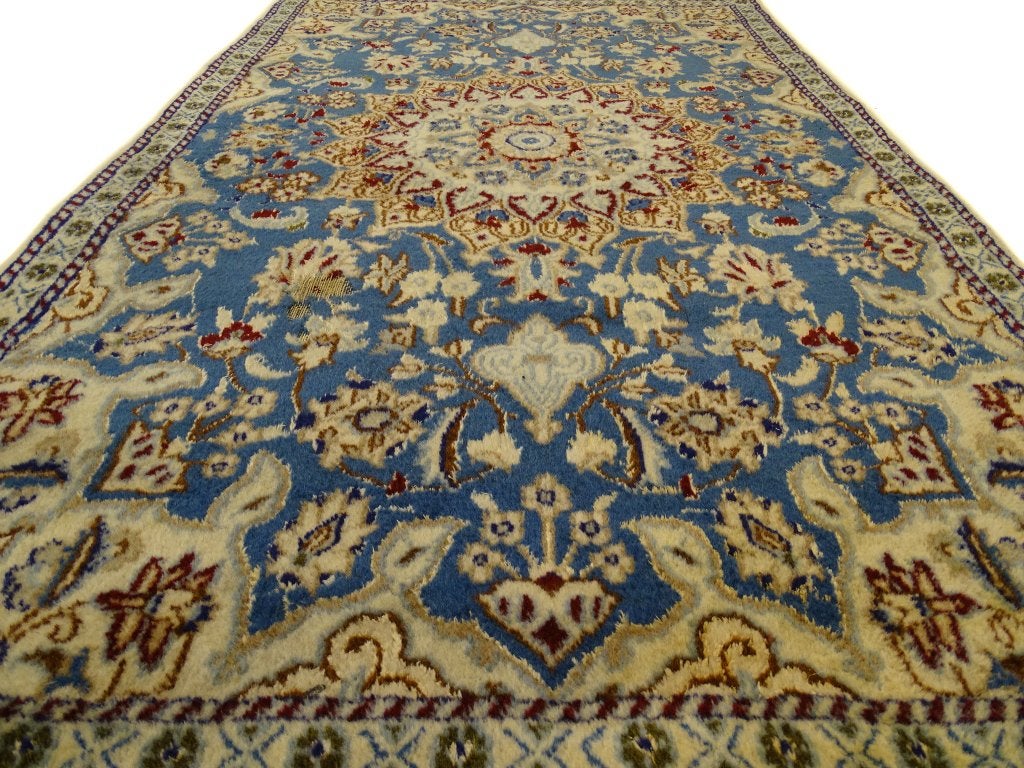 Perzisch tapijt - Nain met Zijde - 150 x 92 cm -Handgeknoopt, Gebruikt, -, Verzenden, -