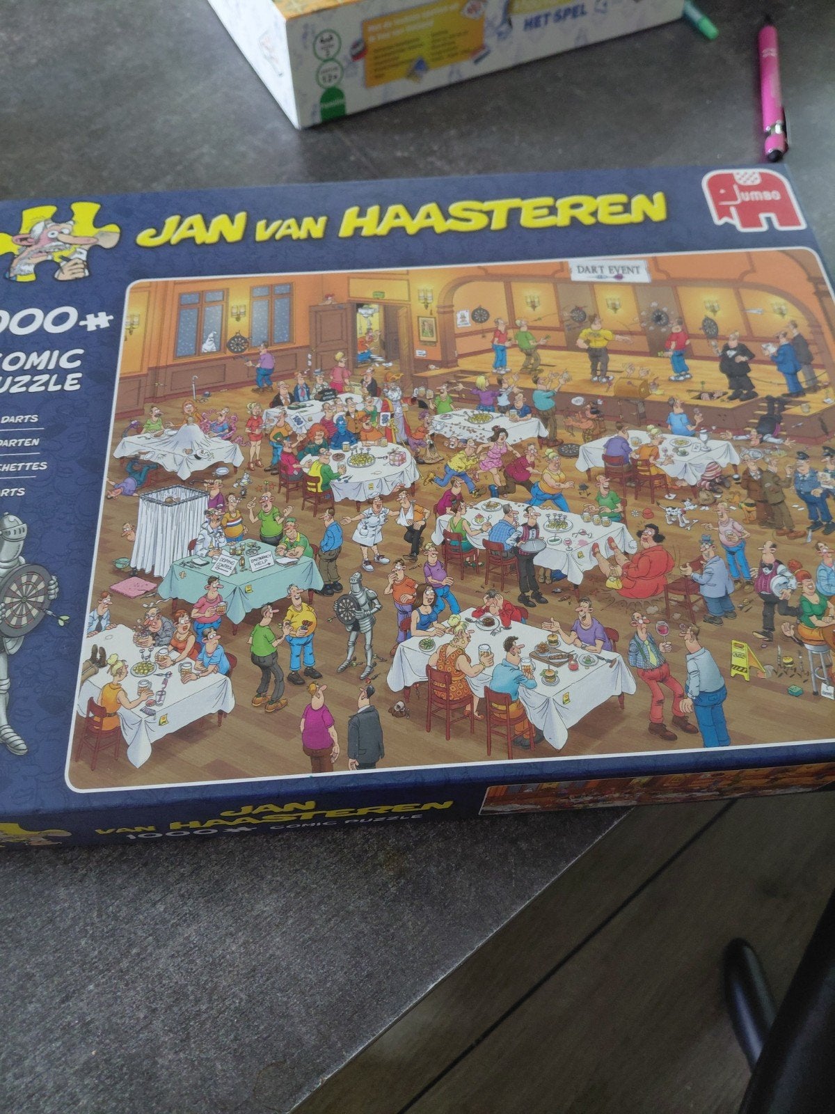 Jan van Haasteren Dart Event Puzzel 1000 stukjes, Ophalen, 500 t/m 1500 stukjes, Gebruikt, Legpuzzel