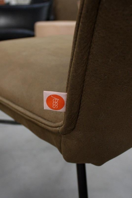 Luxe eetkamerstoel SANNE Jess Design leer Aurula Bisque, Ophalen, Overige kleuren, Zo goed als nieuw, Eén