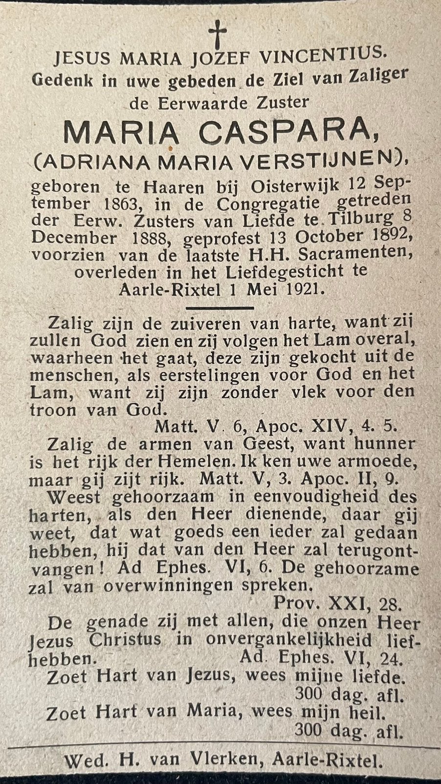 Adriana Maria Verstijnen Haaren 1863, Ophalen of Verzenden