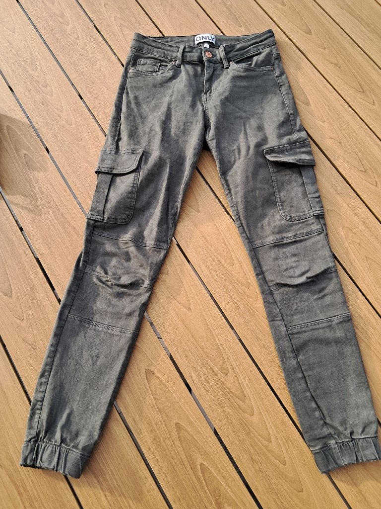 N23 Groene broek Only maat 36, Only, Ophalen of Verzenden, Maat 36 (S), Lang