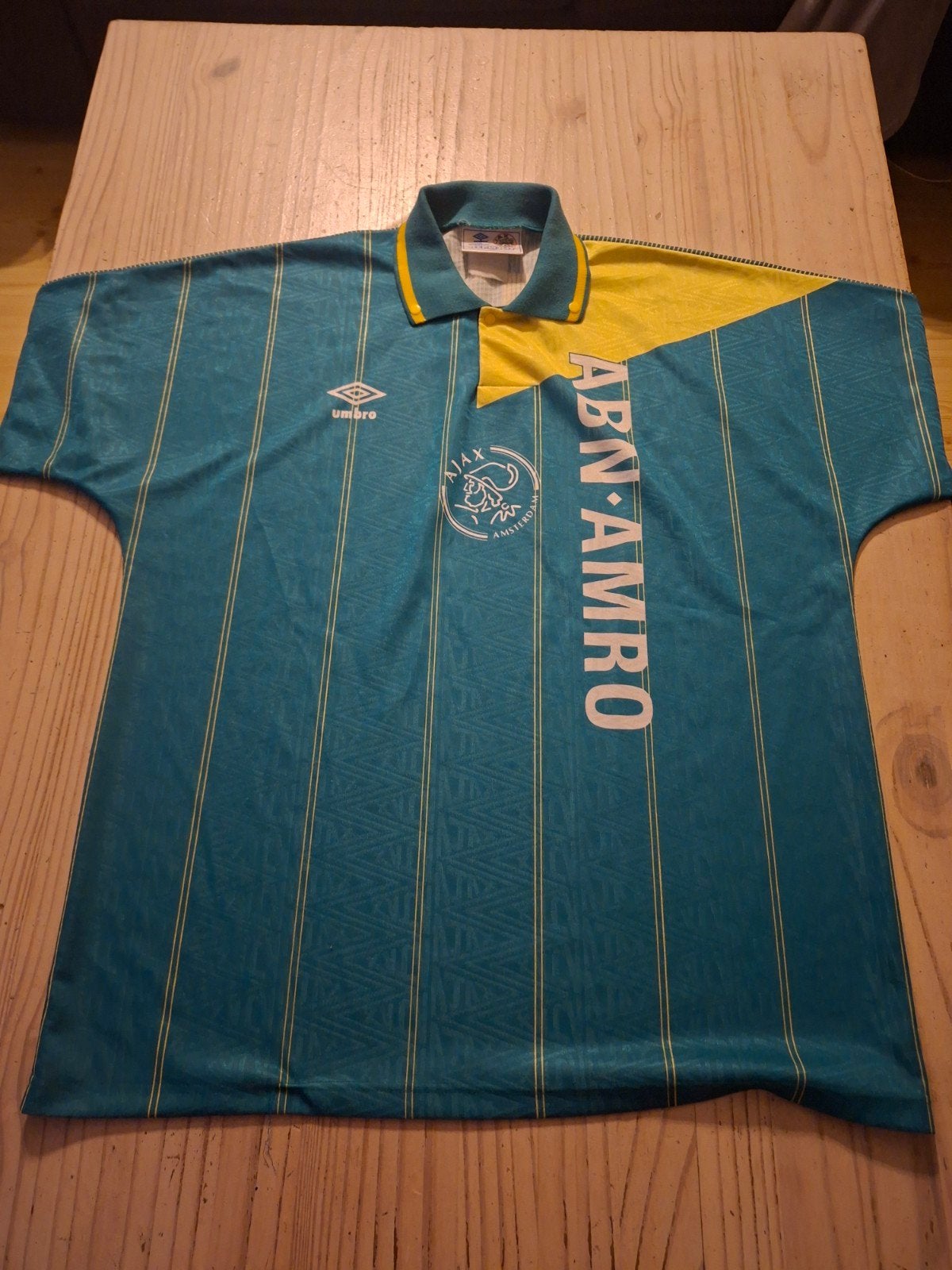100% Origineel Ajax uit shirt Abn Amro replikit maat l/xl, Shirt, Ophalen of Verzenden, Zo goed als nieuw, Groen