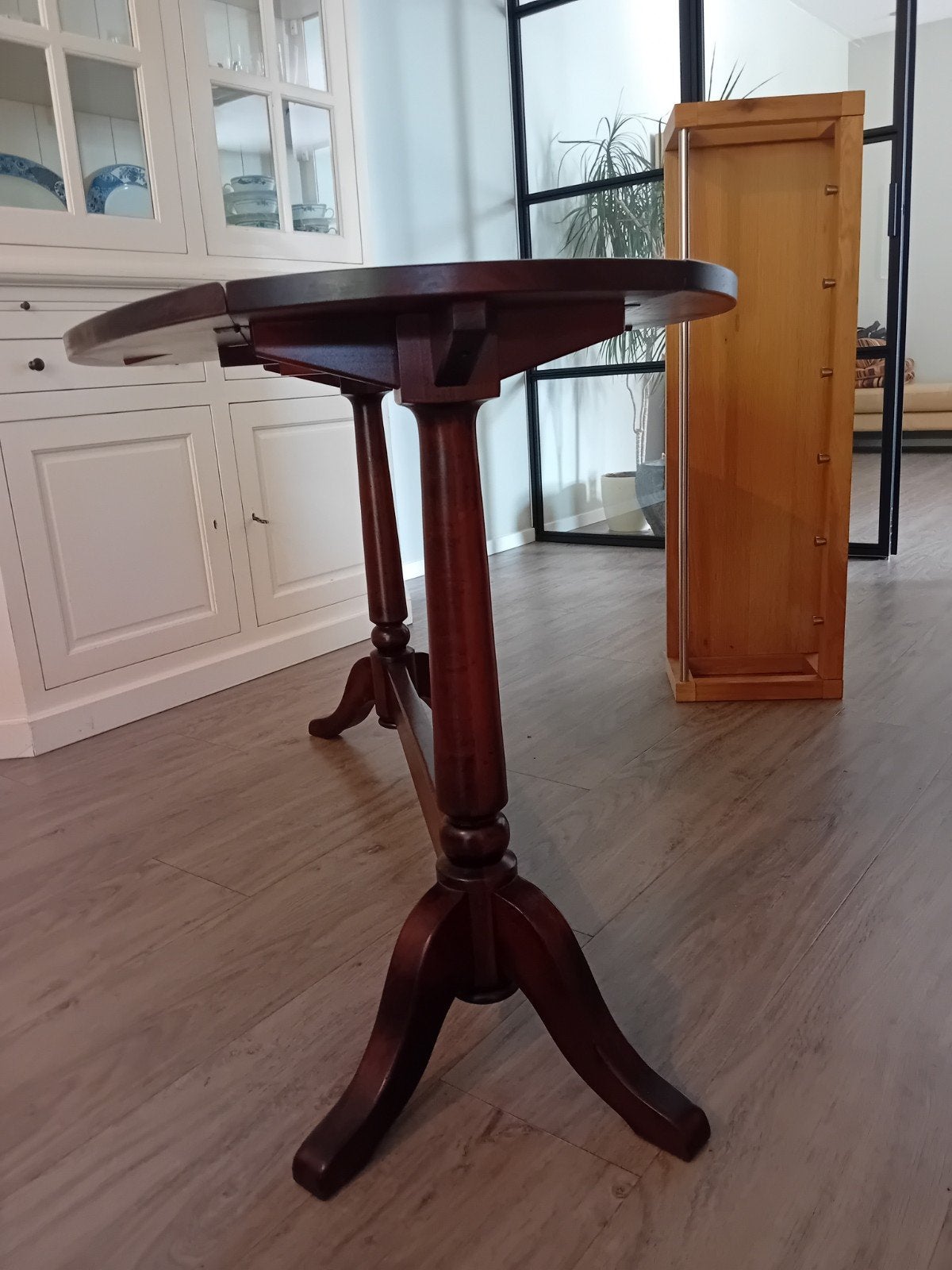 Massief mahonie ovale tafel - L120 B70 H78, Ophalen