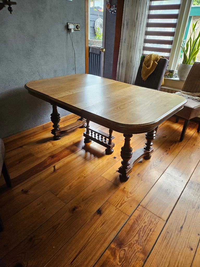 eettafel eiken, Huis en Inrichting, Tafels | Eettafels, Ophalen, Gebruikt, 100 tot 150 cm, Vijf personen of meer