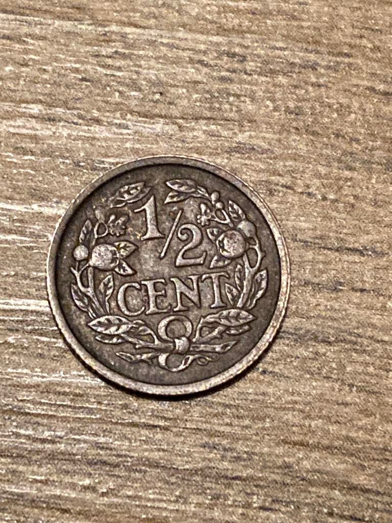 1/2 cent 1930 halve cent Wilhelmina, Ophalen of Verzenden, Koningin Wilhelmina, Overige waardes, Losse munt