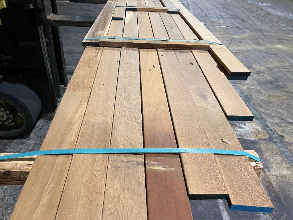 Planken-rhombus-schutting-wanddelen-hardhout-Pakan-21x90mm, Ophalen, Planken, Nieuw, Hardhout