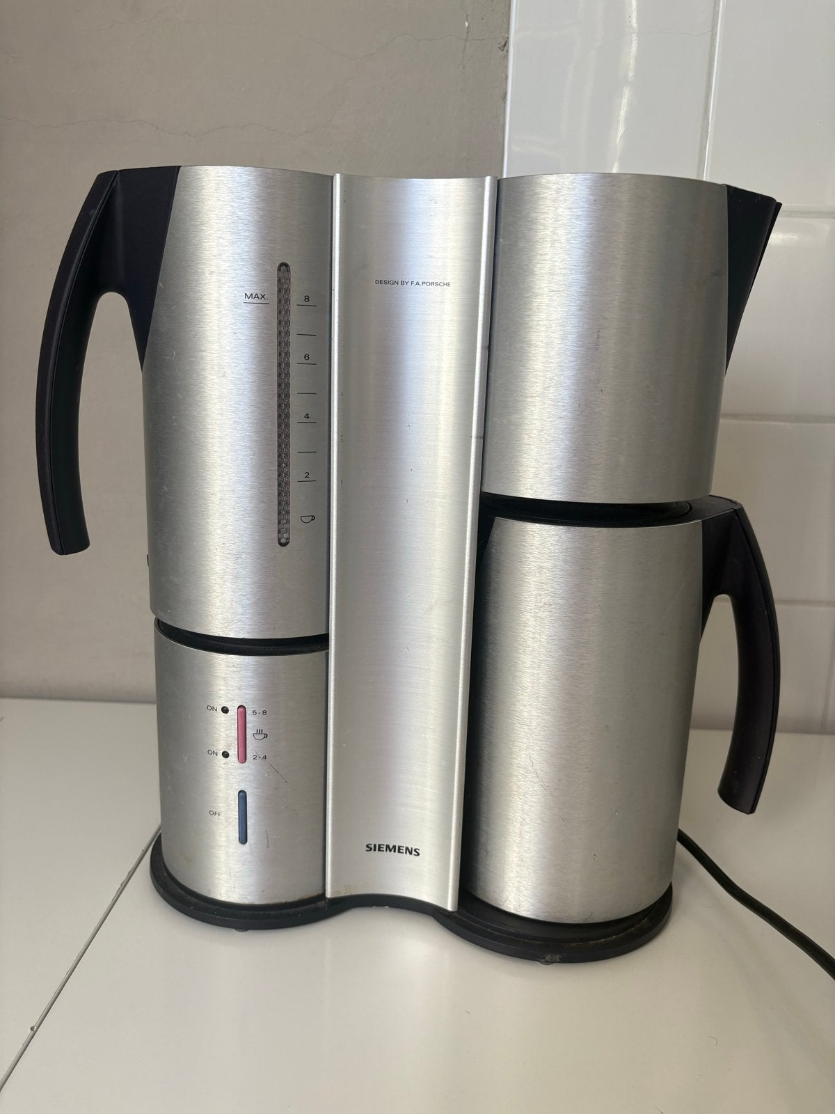 Siemens koffiezetapparaat F.A. Porsche design, Afneembaar waterreservoir, Koffiemachine, Gemalen koffie, Ophalen of Verzenden
