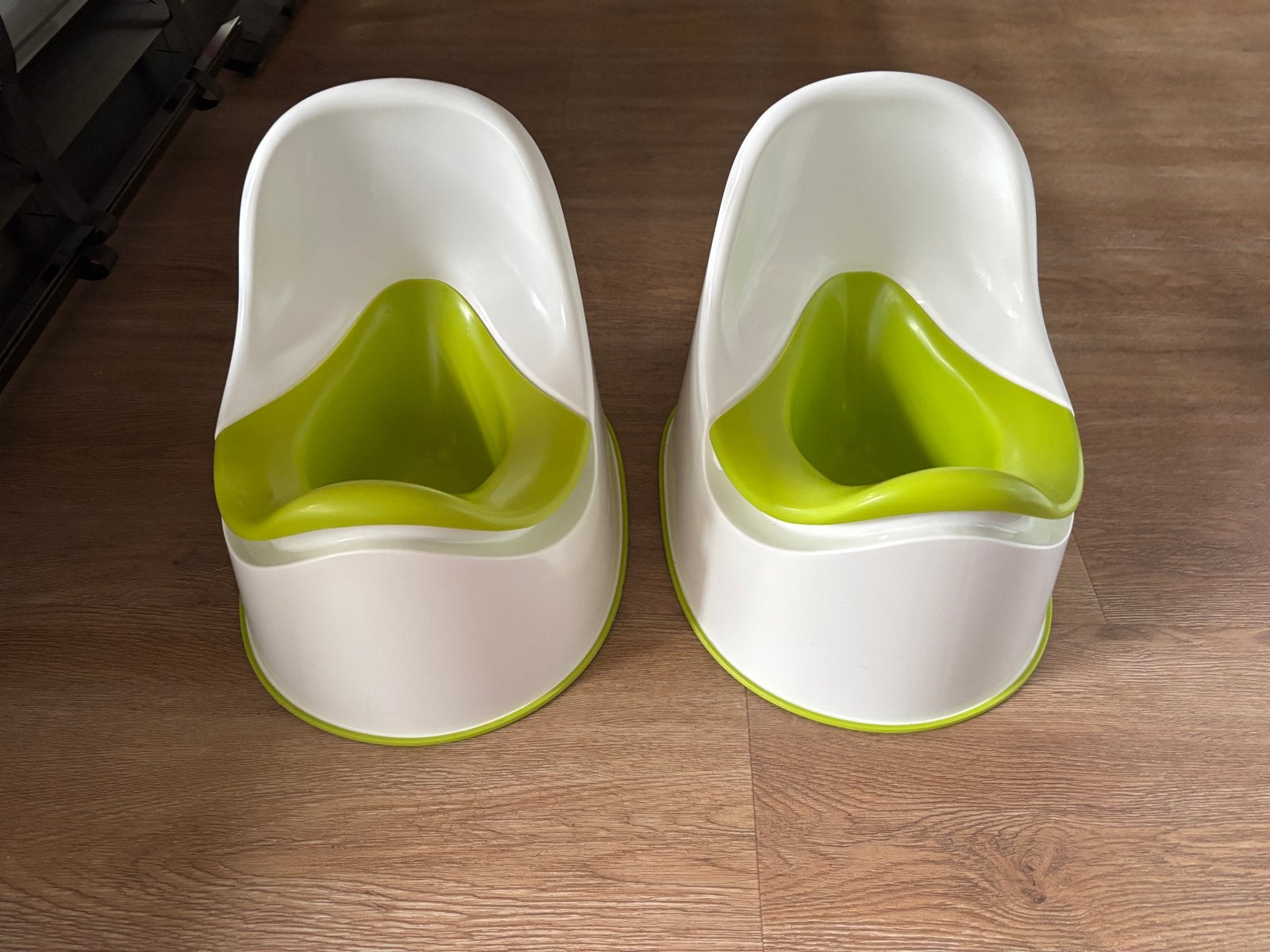 2x Baby Potje - Wit met Groen - Zindelijkheidstraining, Ophalen of Verzenden, Gebruikt