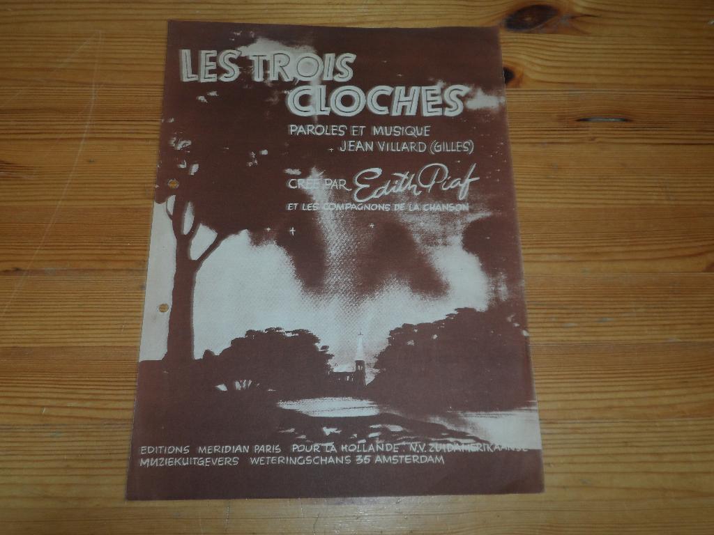 Les trois cloches - jean villard - edith piaf, Zang, Gebruikt, Ophalen of Verzenden, Artiest of Componist