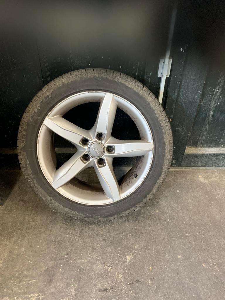 Audi Velgen met All Season Banden - 17 inch, Ophalen, Gebruikt, Banden en Velgen, 17 inch