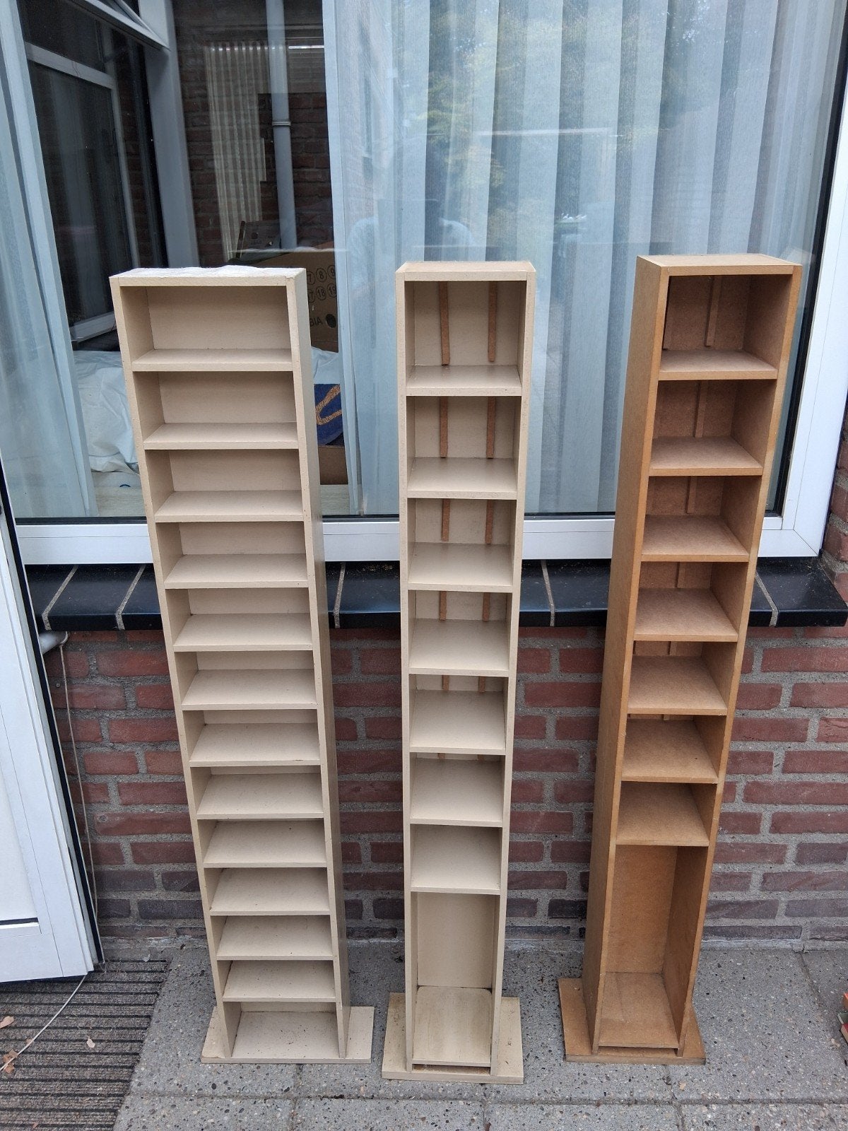1 2 of 3 kastjes met kleine vakken, Huis en Inrichting, Woonaccessoires | Cd- en Dvd-rekken, Ophalen of Verzenden, Zo goed als nieuw